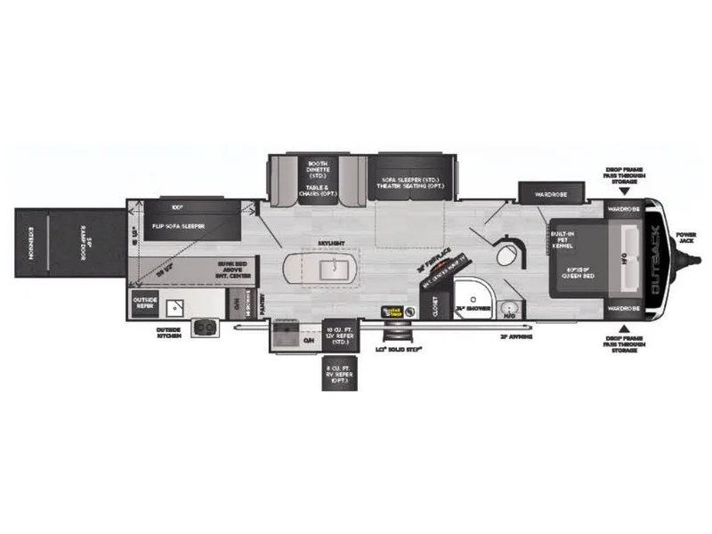2022 Keystone Outback 335CG floorplan