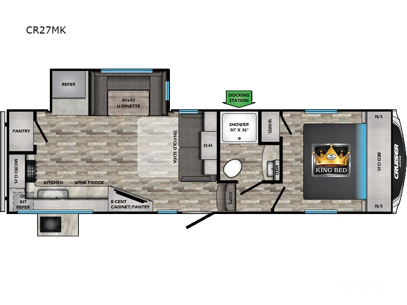 2023 CrossRoads RV CRUISER 27MK floorplan