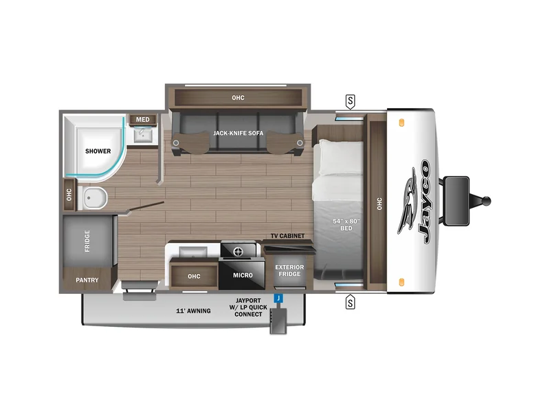 2023 Jayco Jay-Feather Micro 166FBS floorplan