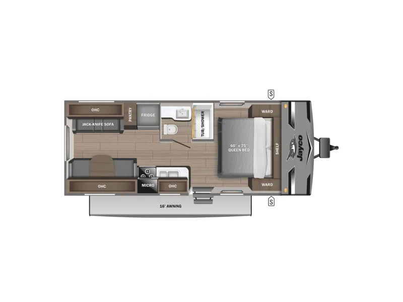 2017 Jayco Jay Flight 212QBW floorplan