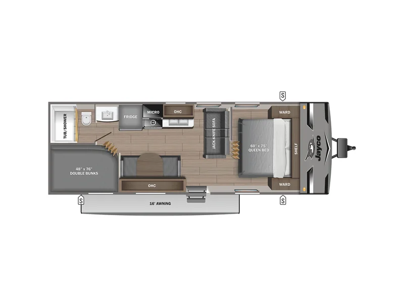 2022 Jayco JAY FLIGHT 264BH floorplan