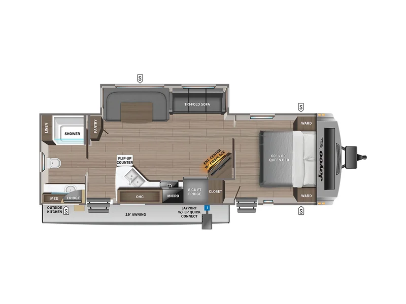 2021 Jayco Whitehawk 27RB floorplan