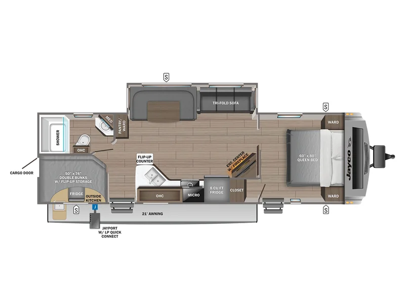 2022 Jayco Whitehawk 29BH floorplan