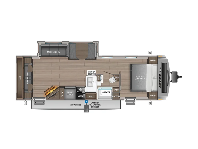 2022 Jayco WHITE HAWK 29RL floorplan
