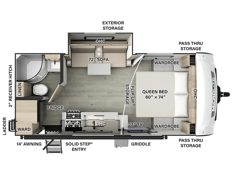 2025 Forest River Flagstaff Micro Lite 21FBRS floorplan