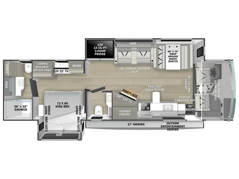 2025 Forest River FR3 34DS floorplan