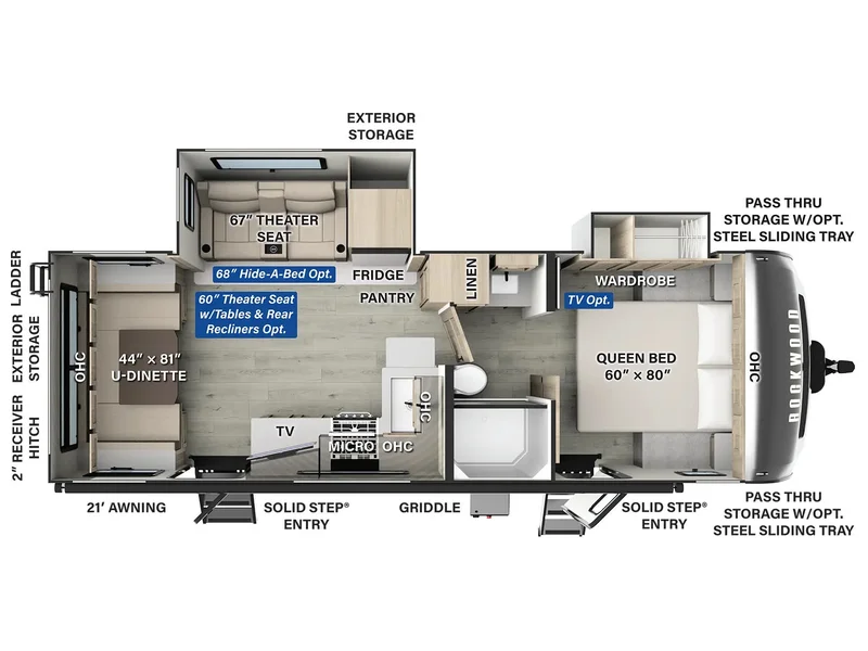 2025 Forest River ROCKWOOD 2618RD floorplan