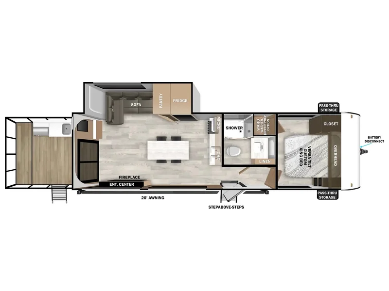 2025 Forest River Salem Grand Villa 32VERANDA floorplan