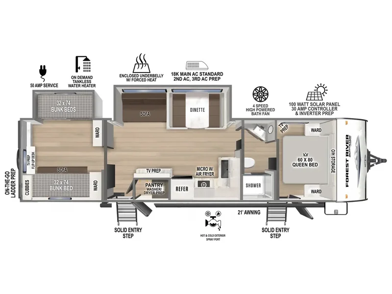 2026 Forest River Surveyor Camp Series 32CAMP floorplan