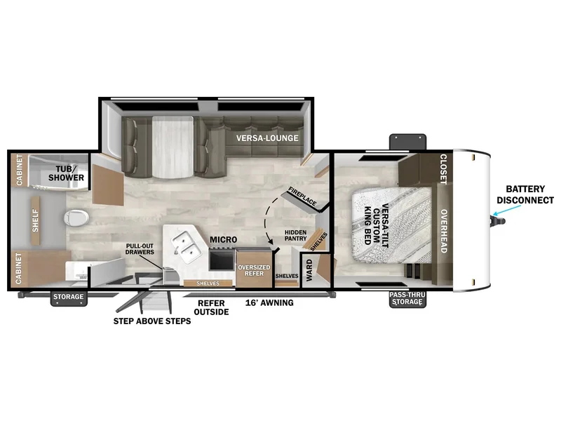 2025 Forest River WILDWOOD 25ICE floorplan