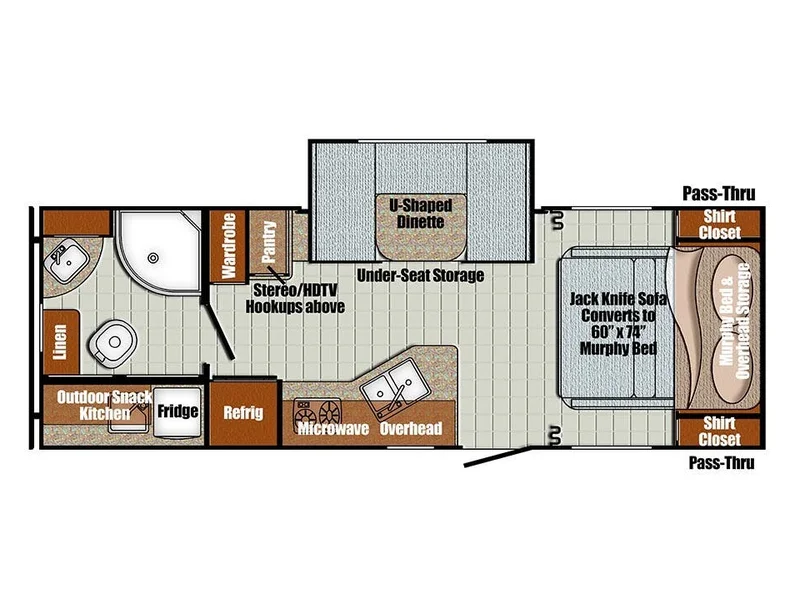 2025 Gulf Stream VISTA CRUISER 23MBS floorplan