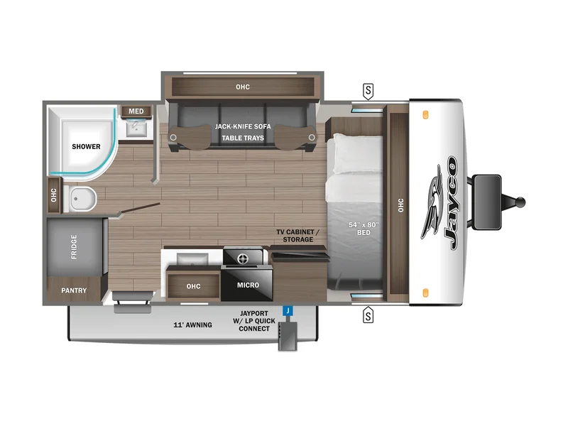 2025 Jayco Jay Feather 166FBS floorplan