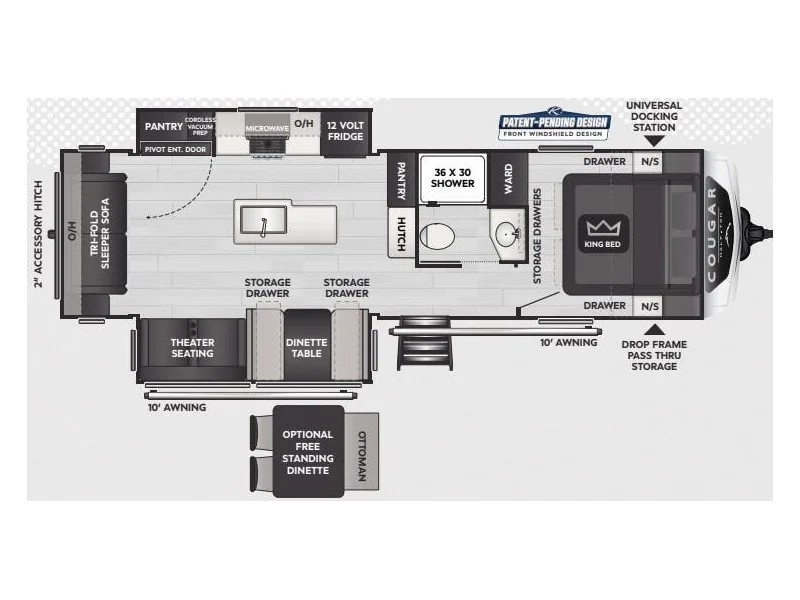 2025 Keystone RV Cougar 29RLPWE floorplan