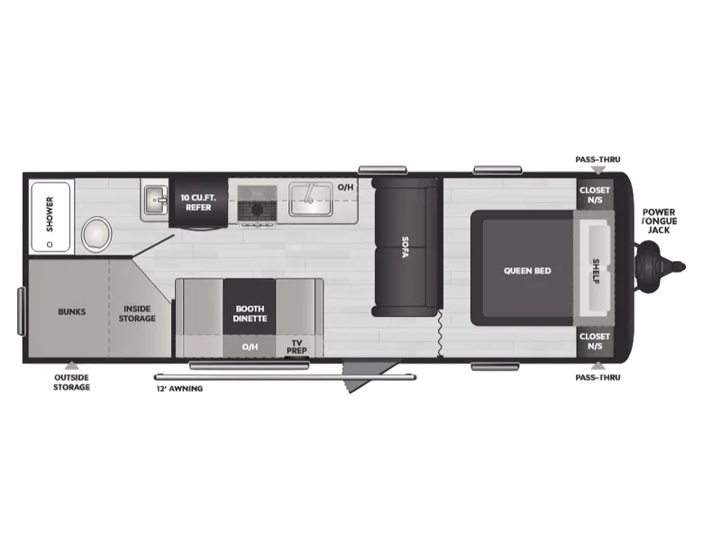 2025 Keystone RV HIDEOUT 240BH floorplan