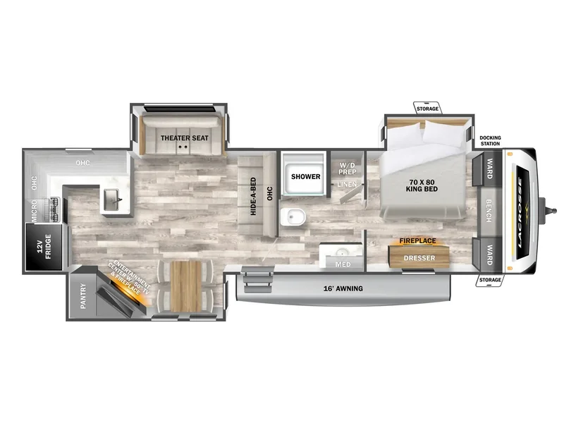 2023 Forest River LACROSSE 3411RK floorplan