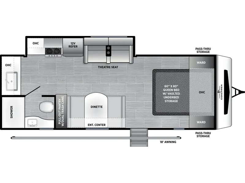 2027 Coachmen RV FREEDOM EXPRESS 22MLS floorplan