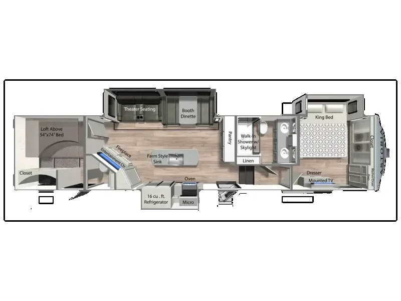 2026 Dutchmen RV ASTORIA 3603LFP floorplan