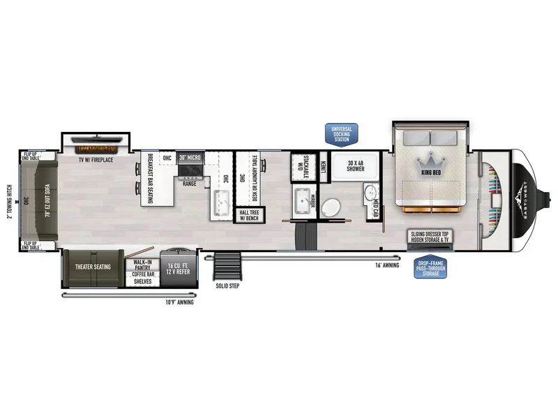 2026 East To West AHARA 383UR floorplan