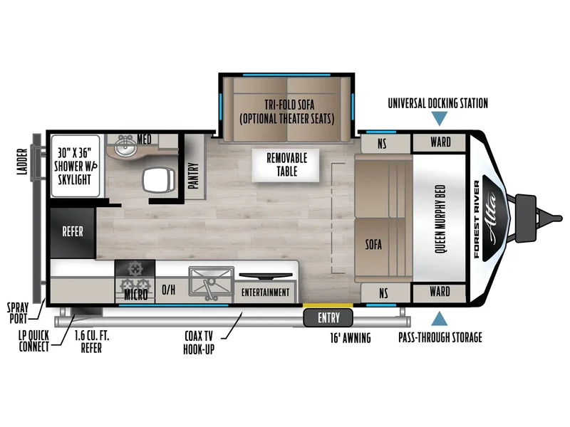 2027 East To West ALTA 1900MMK floorplan