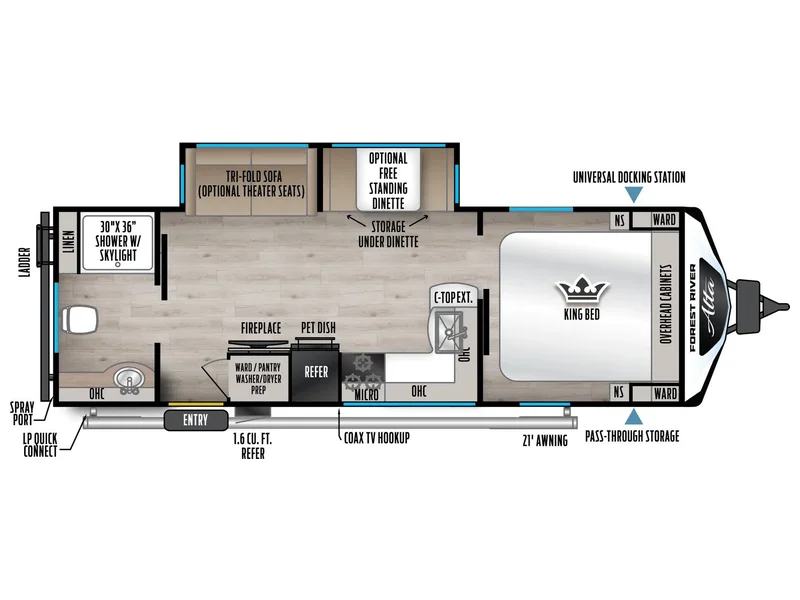 2027 East To West ALTA 2600KRB floorplan