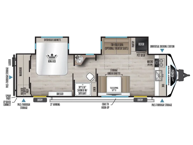 2026 East To West ALTA 2775KFK floorplan