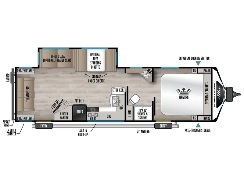2026 East To West ALTA 2850KRL floorplan