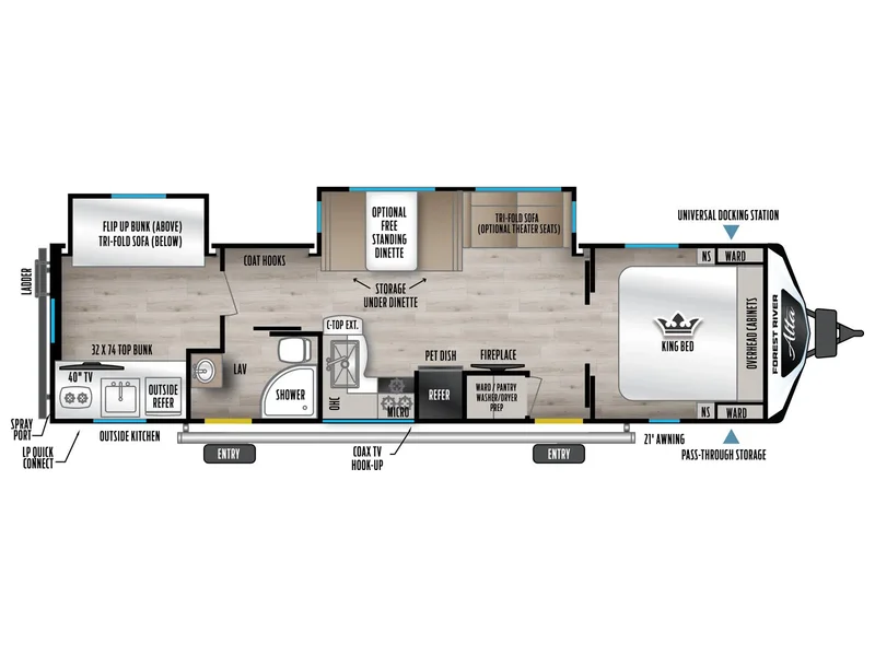2027 East To West ALTA 3150KBH floorplan