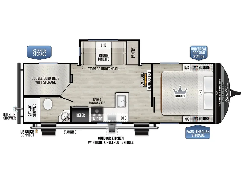 2026 East To West DELLA TERRA 241BH floorplan