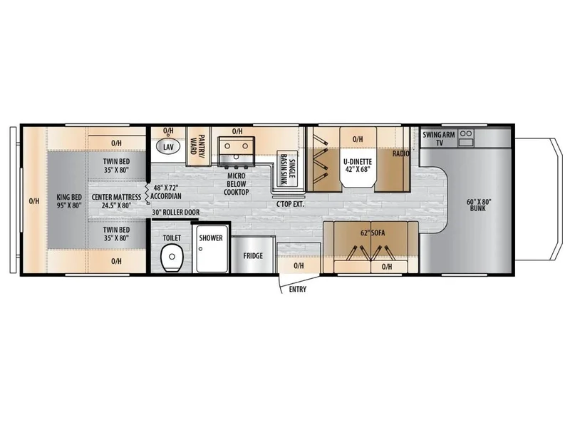 2026 East To West ENTRADA 2710NK floorplan