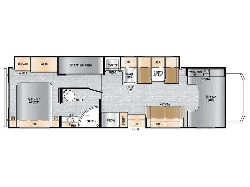 2026 East To West ENTRADA 3100FB floorplan