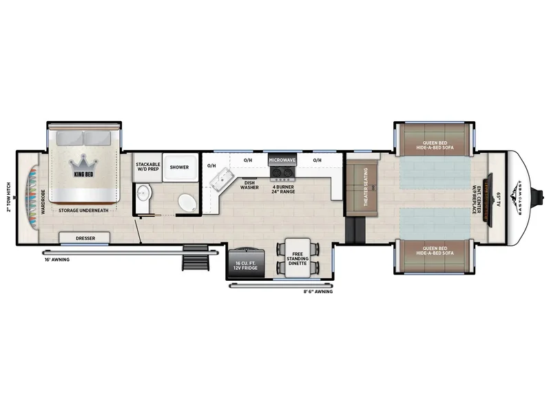 2026 East To West TANDARA 390FL floorplan