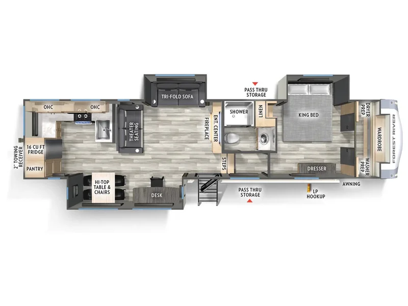 2026 Forest River CARDINAL 33CHEF floorplan