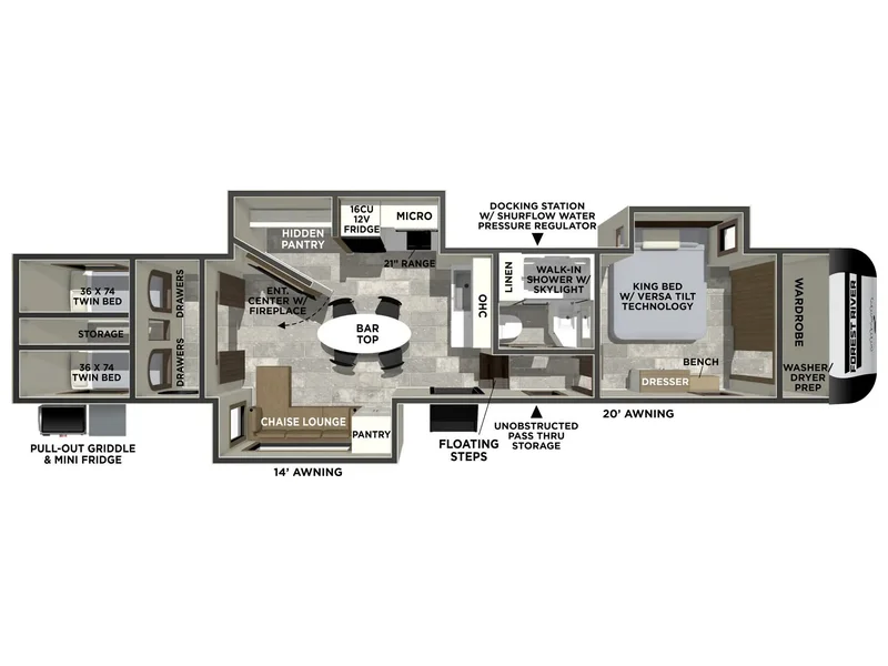 2026 Forest River Impression 36BR3 floorplan