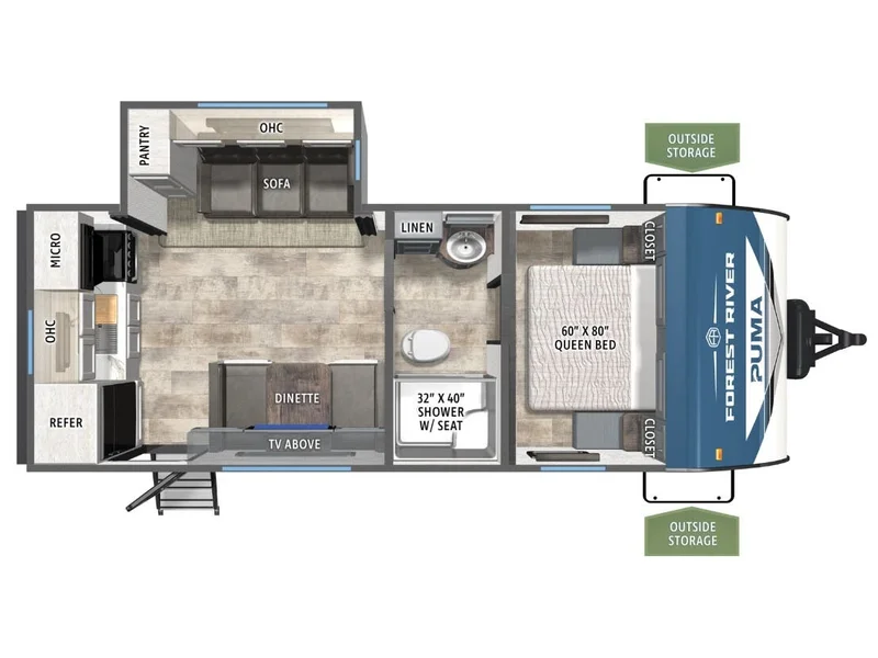 2027 Forest River Puma 227RK floorplan