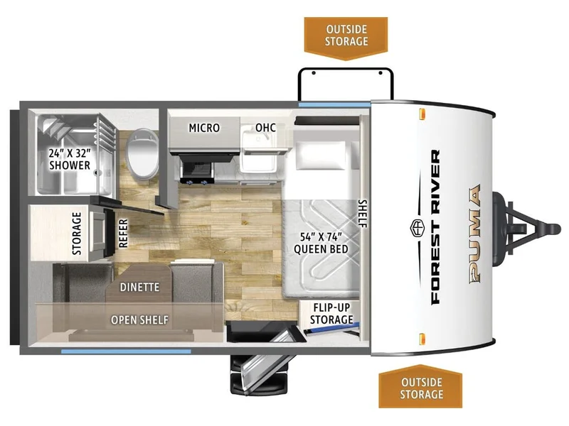 2026 Forest River Puma Camp Edition 123RDCE floorplan