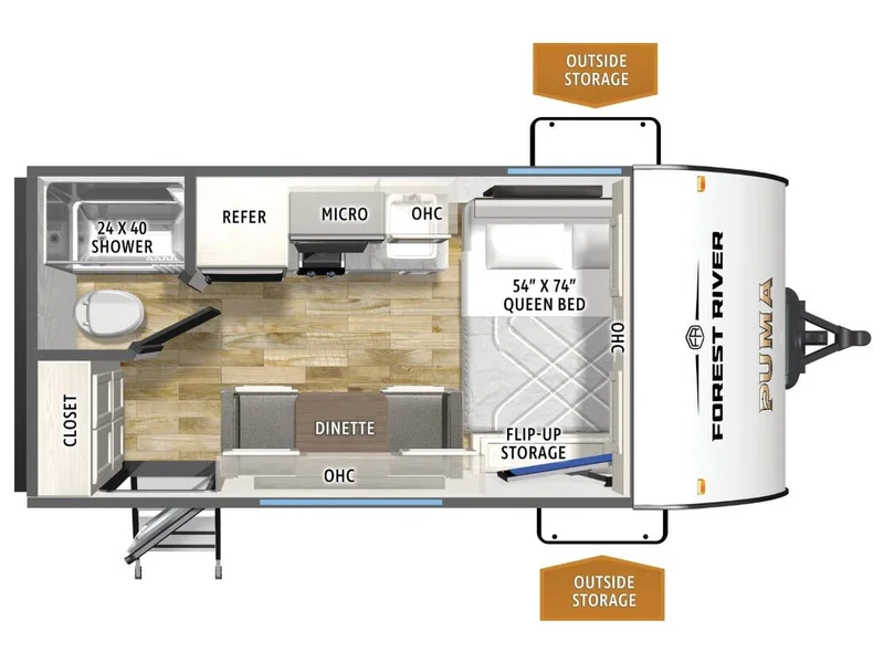 2026 Forest River Puma Camp Edition 12FBCE floorplan