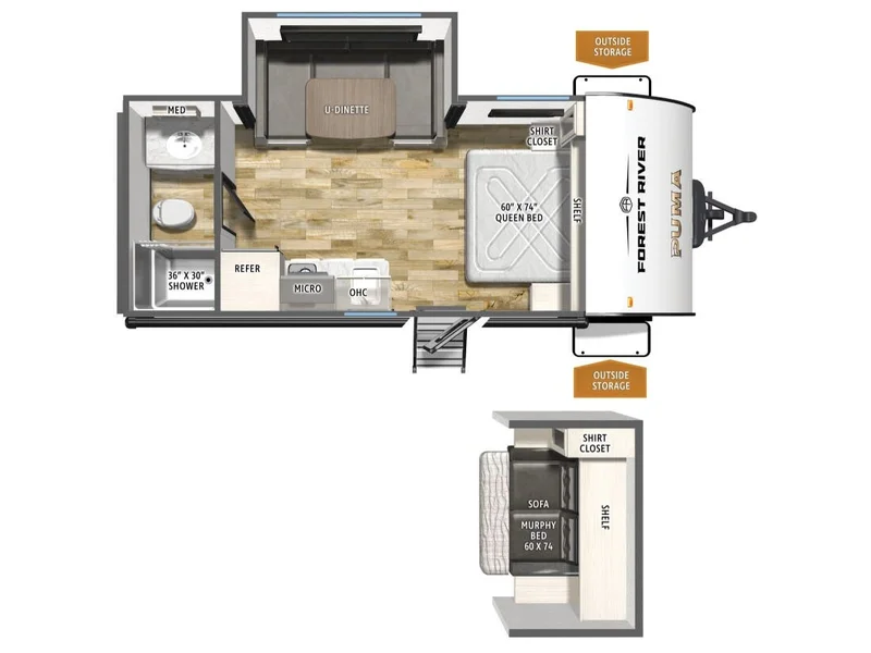 2027 Forest River Puma Camp Edition 16DSCE floorplan