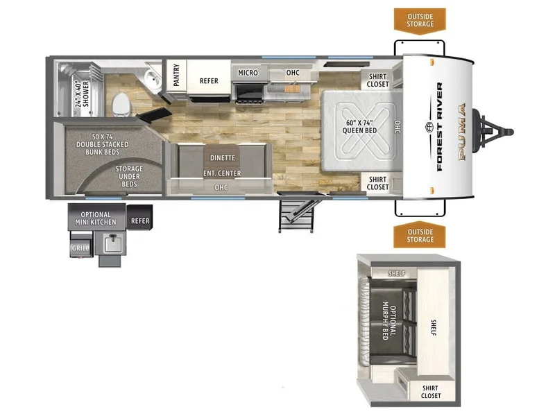 2027 Forest River Puma Camp Edition 20BHCE floorplan