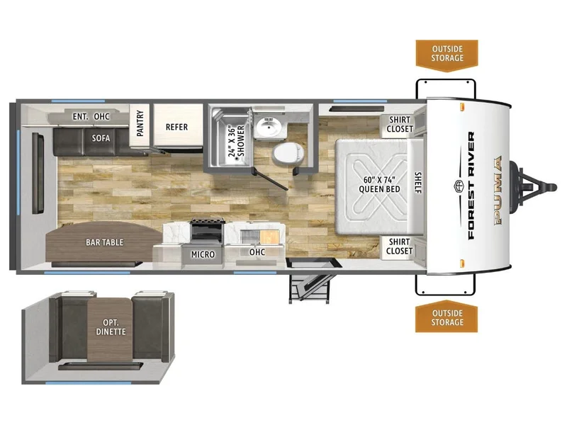 2027 Forest River Puma Camp Edition 20RLCE floorplan
