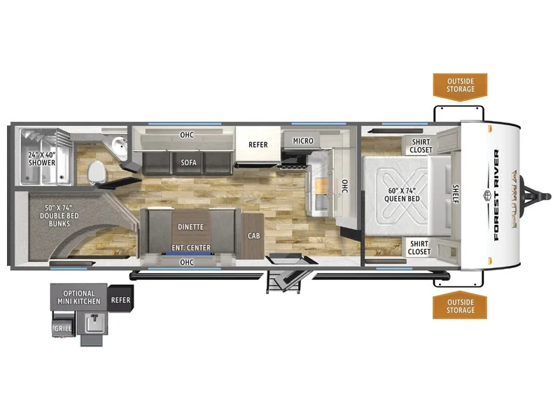 2027 Forest River Puma Camp Edition 23BHCE floorplan