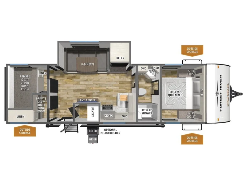 2026 Forest River Puma Camp Edition 263BHCE floorplan