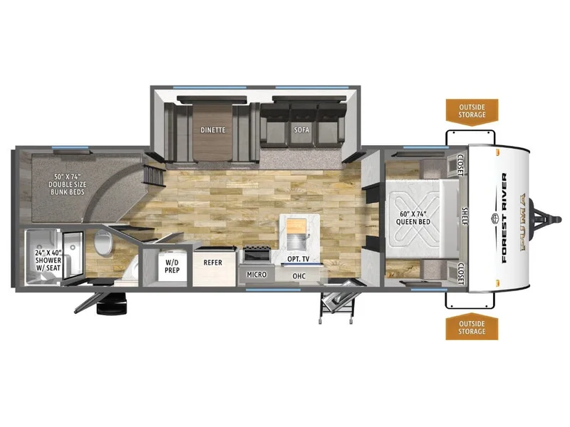 2026 Forest River Puma Camp Edition 284BHCE floorplan