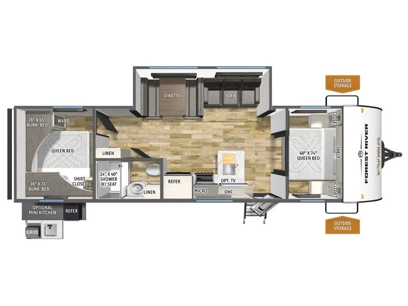 2027 Forest River PUMA 303BHCE floorplan