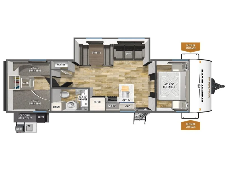 2026 Forest River Puma Camp Edition 304BHCE floorplan