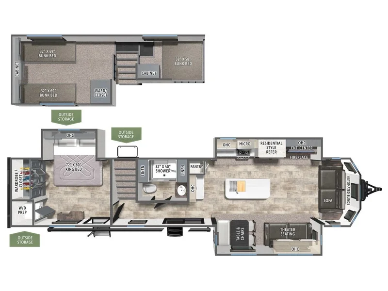 2027 Forest River Puma Vista 402LFT floorplan
