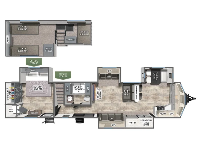 2027 Forest River Puma Vista 403LFT floorplan