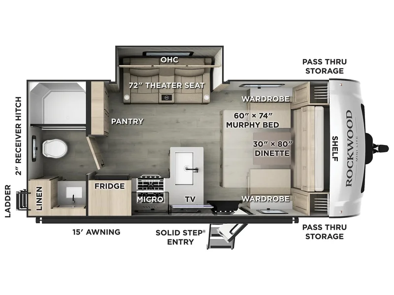2026 Forest River ROCKWOOD MINI 2108RB floorplan