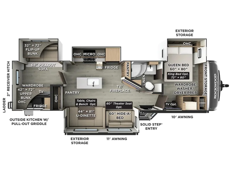 2026 Forest River ROCKWOOD SIGNATURE 8336BH floorplan