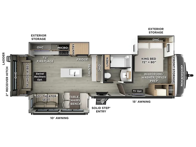 2026 Forest River ROCKWOOD SIGNATURE 8337RL floorplan