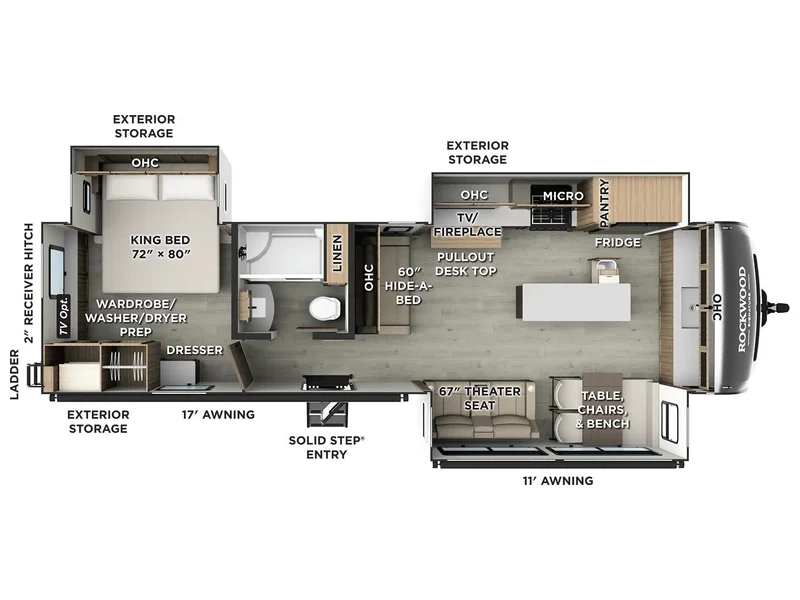 2026 Forest River ROCKWOOD SIGNATURE 8339FK floorplan